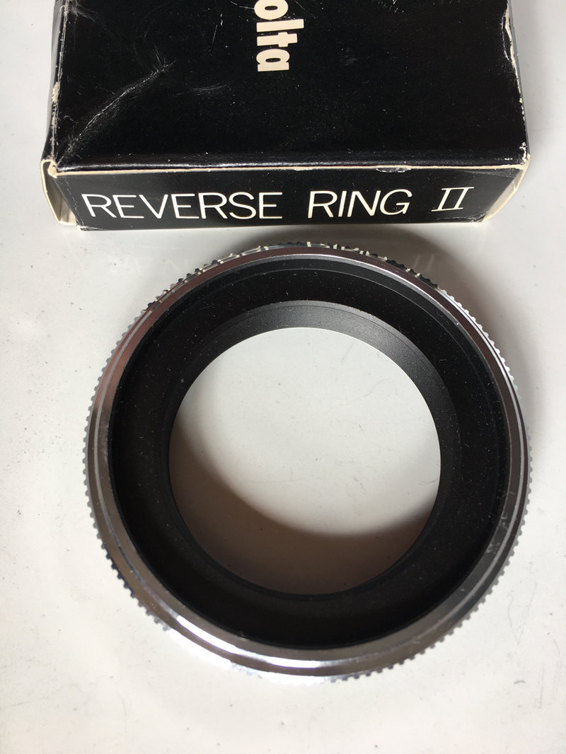 Mint Minolta Reverse ring II 55mm diameter lens in box, macro, Close-up