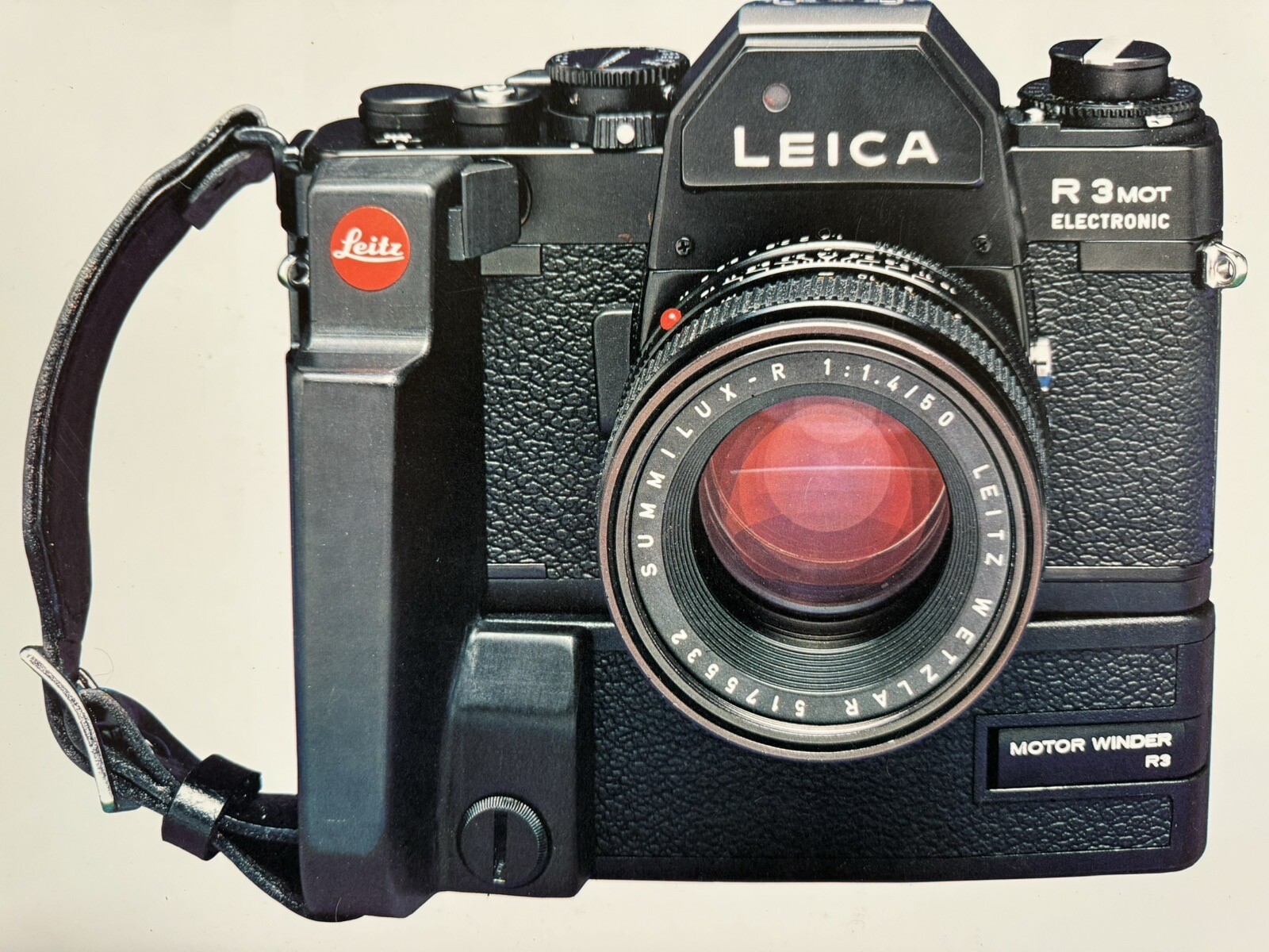 Leica Original Vintage R3-MOT Advertising Sign Made of Plastic with Leica Logo