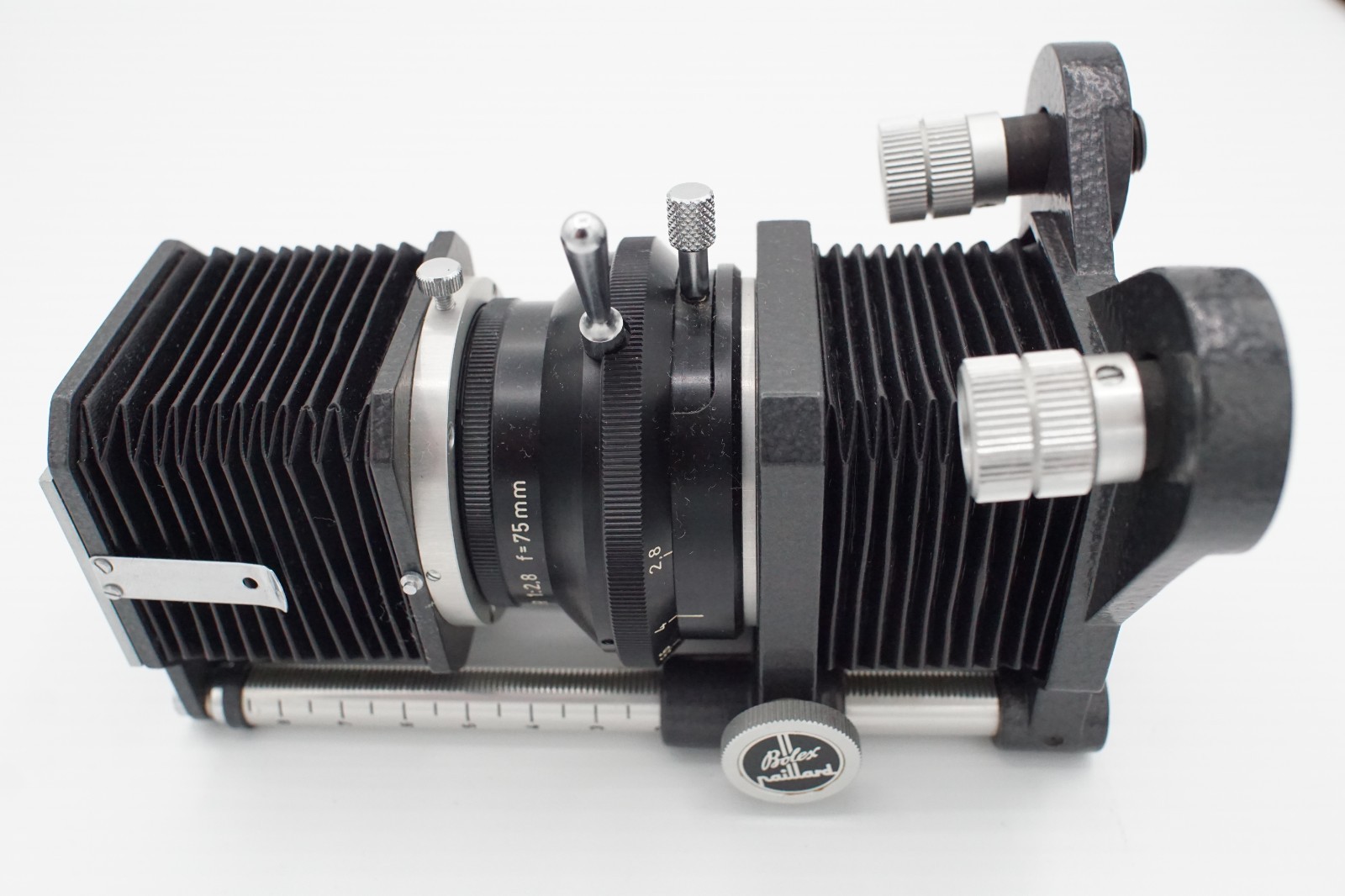 Mint – NOS Bolex Bellows Attachment for Macro Filming – w/75mm Macro Lens
