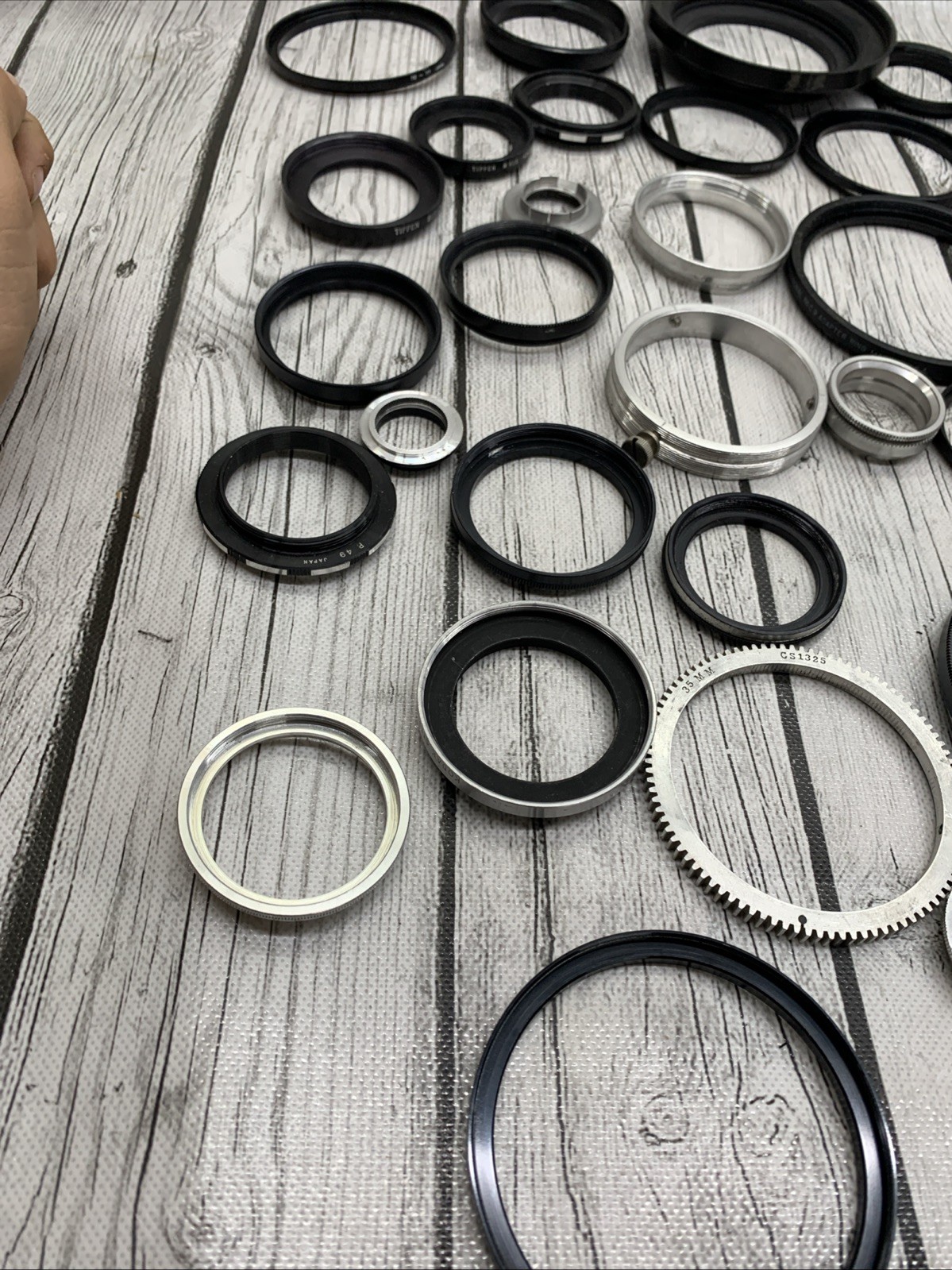 Vintage lot Camera Parts Hoods Caps Lens Adapters 36 pieces