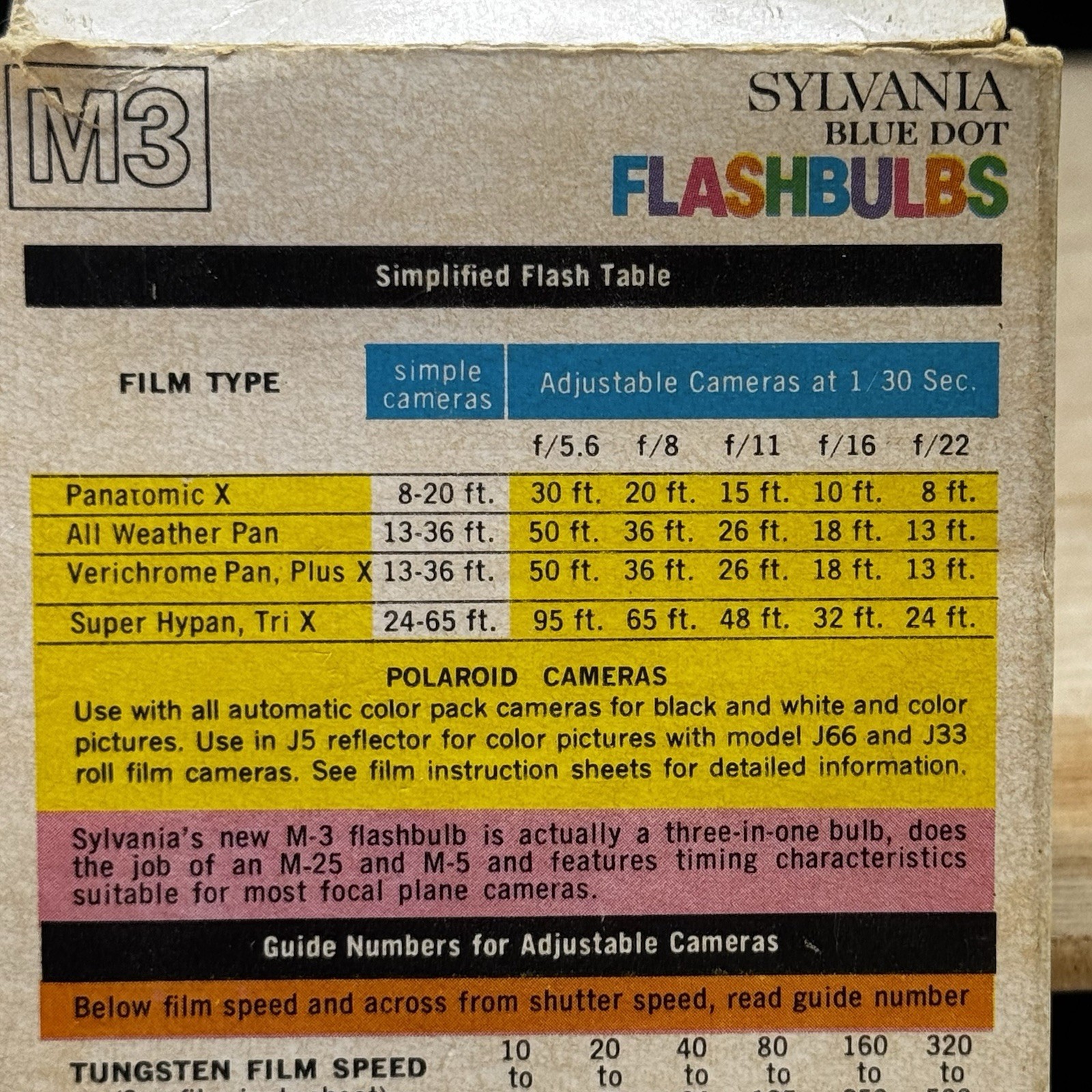 Sylvania M3 Blue Dot FlashBulbs 12 Clear Bulbs New Original Package Vtg 1960s