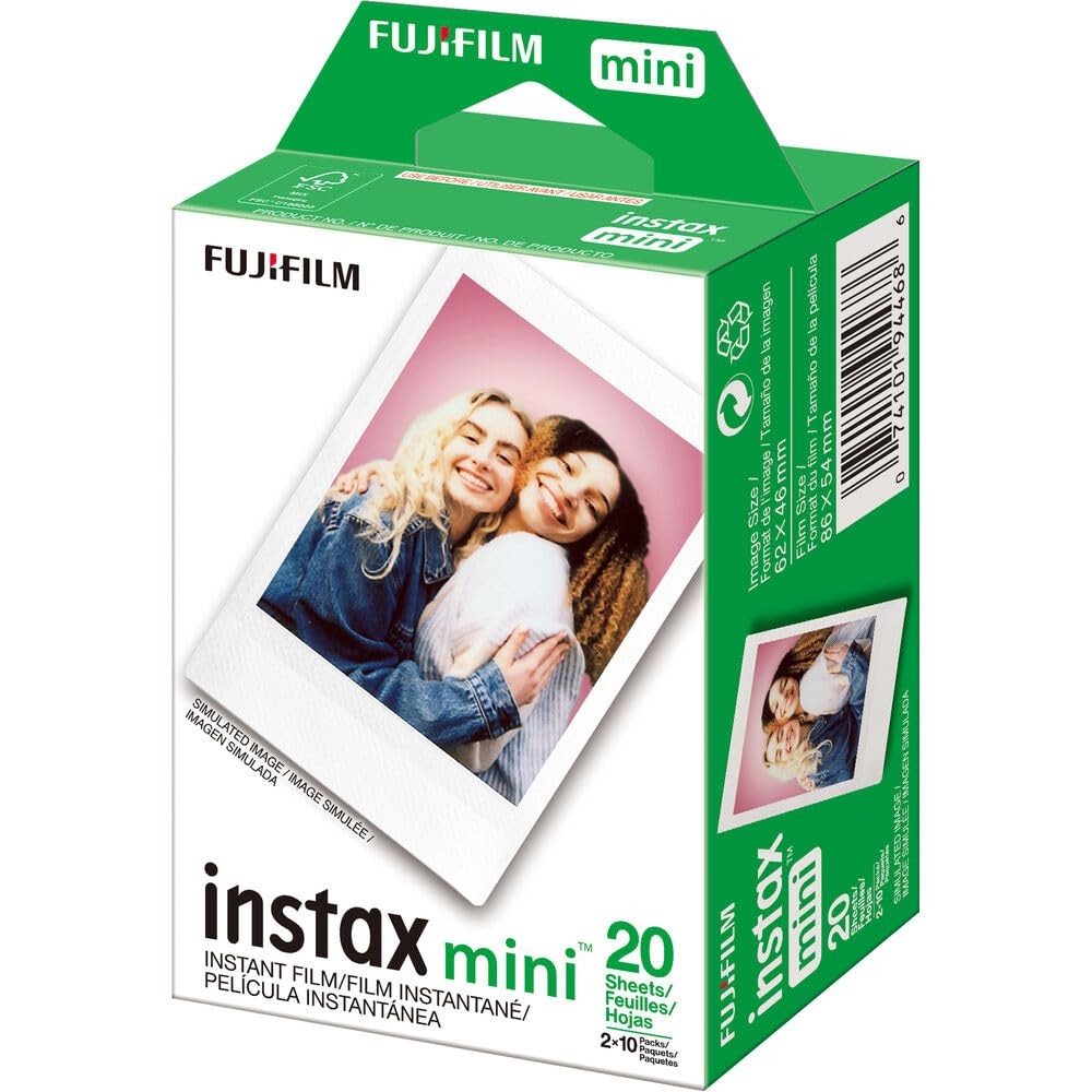 Fujifilm Instax Mini Instant Film 10 Twin Packs, 200 Total Pictures for Instax