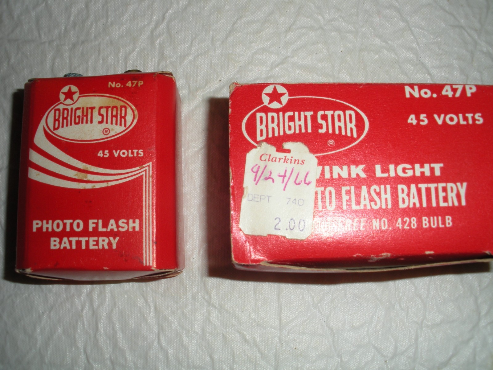 Vintage Bright Star no.47p Flash Battery and Original Box