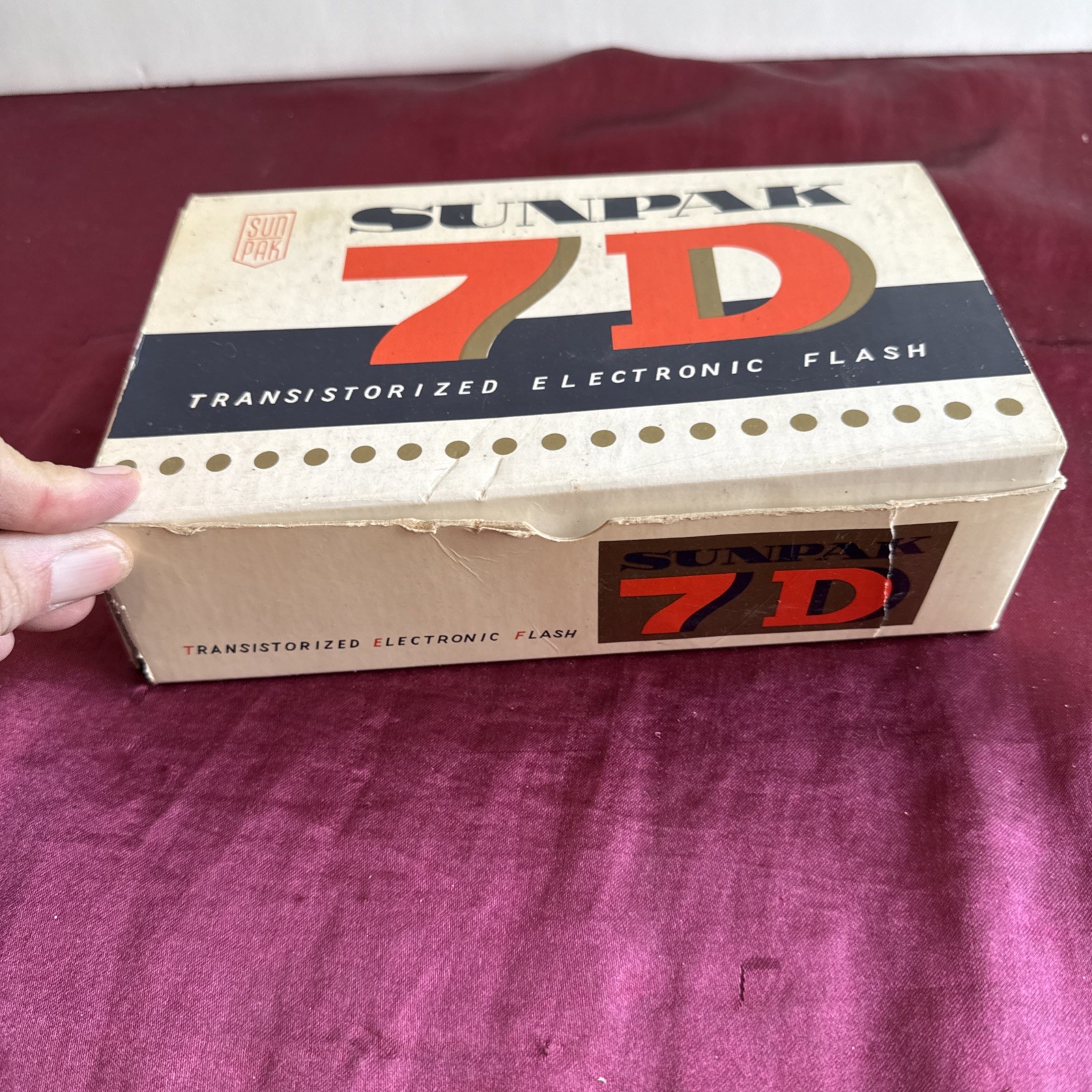 Sunpak 7D Transistorised Electronic Camera Flash Made in Japan – Untested AS IS