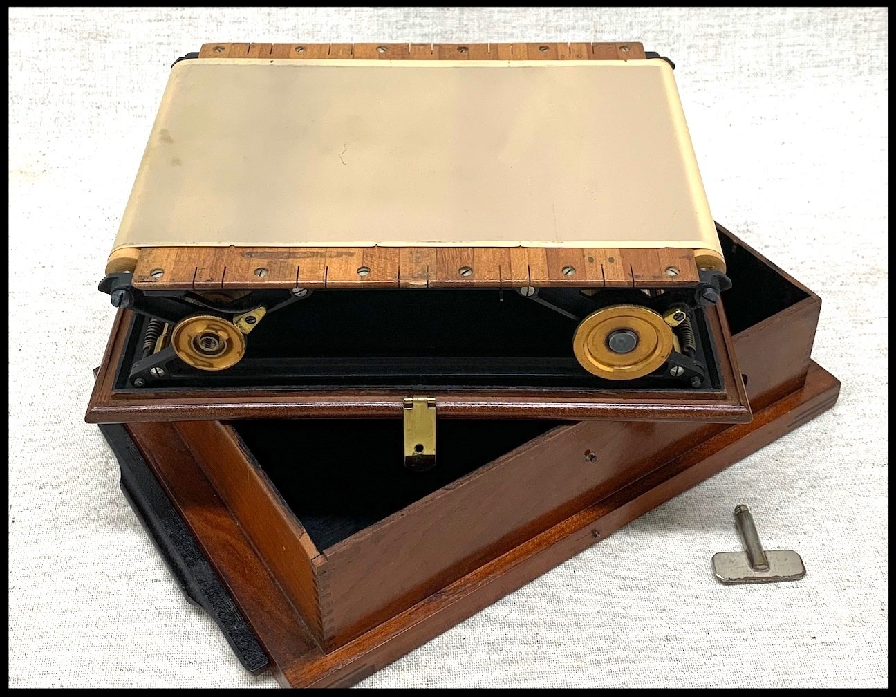 original 1885 EASTMAN WALKER 5×8 roll holder loaded with film — KODAK