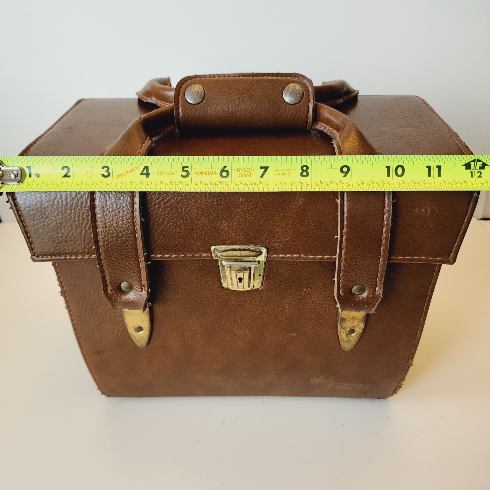 Vintage FOCAL Brown Leather Top & Front Opening Camera Case w/ KEY & Protectors!
