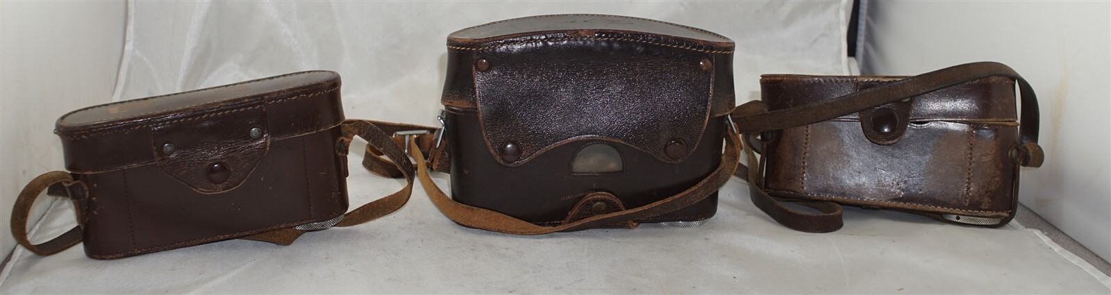 Three Vintage Leica Cases Two for Leica Screwmount and One for Leica M
