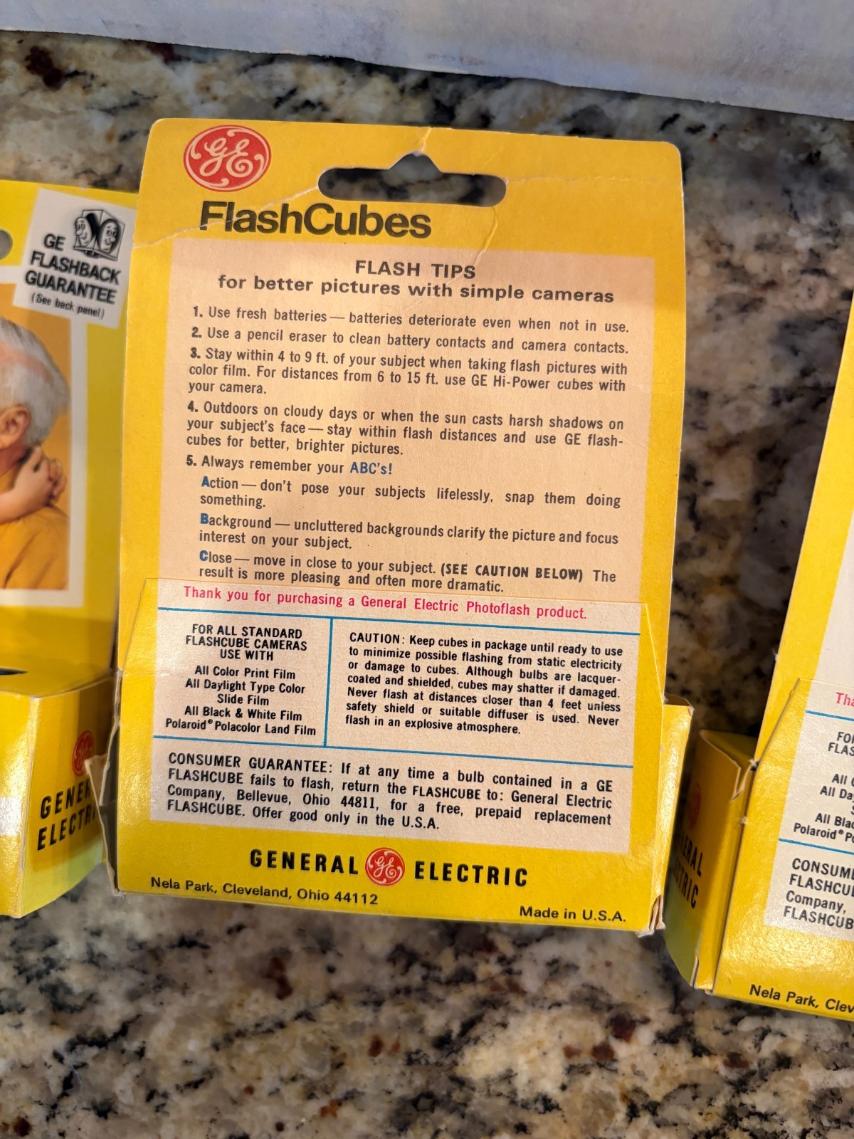 Vintage Lot of 5 NOS GE Flash Cubes – 3 per pack For Standard Flash Cameras