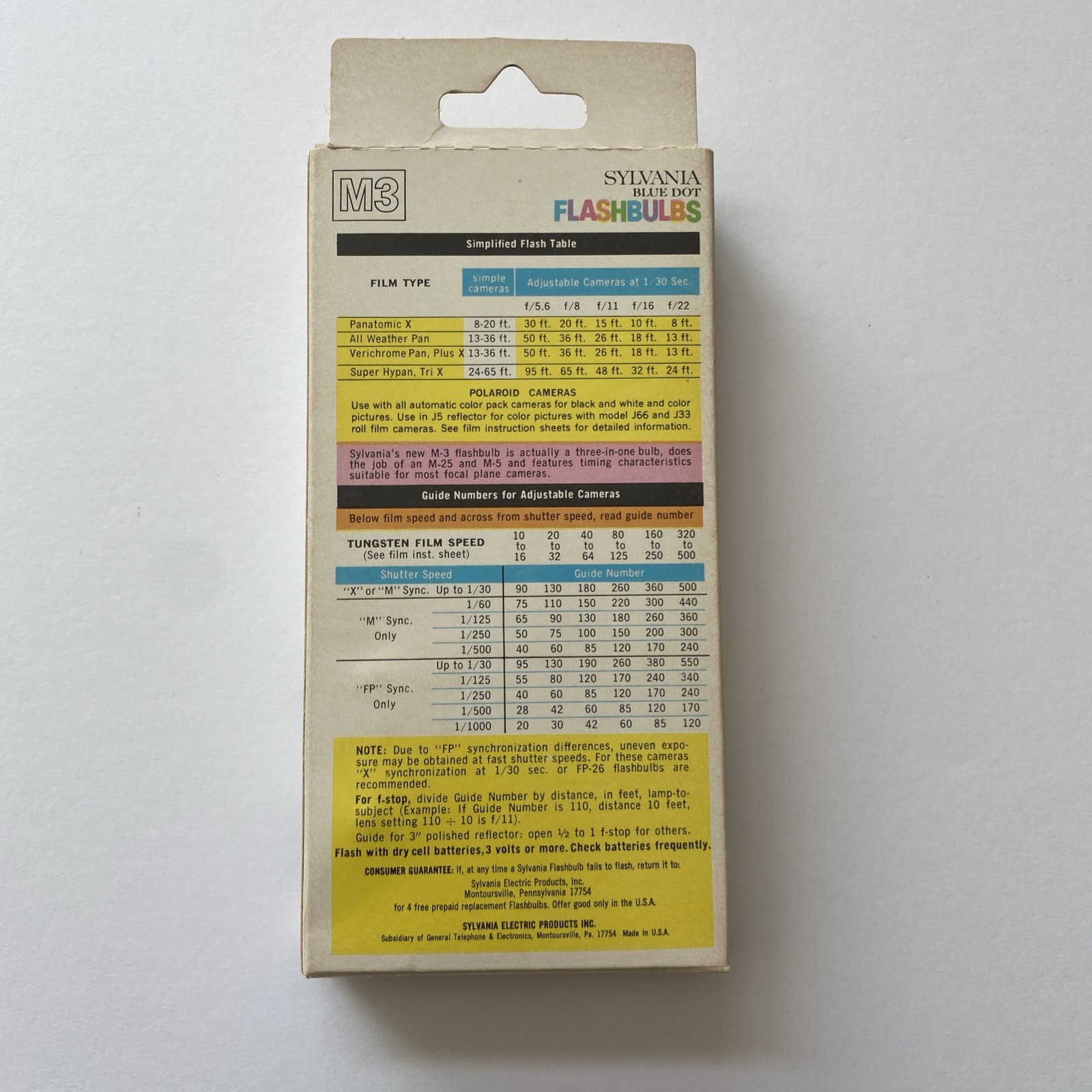 Vintage Sylvania Blue Dot Flashbulbs M3 Packs Of 11 Flashbulbs Bulbs 1 used
