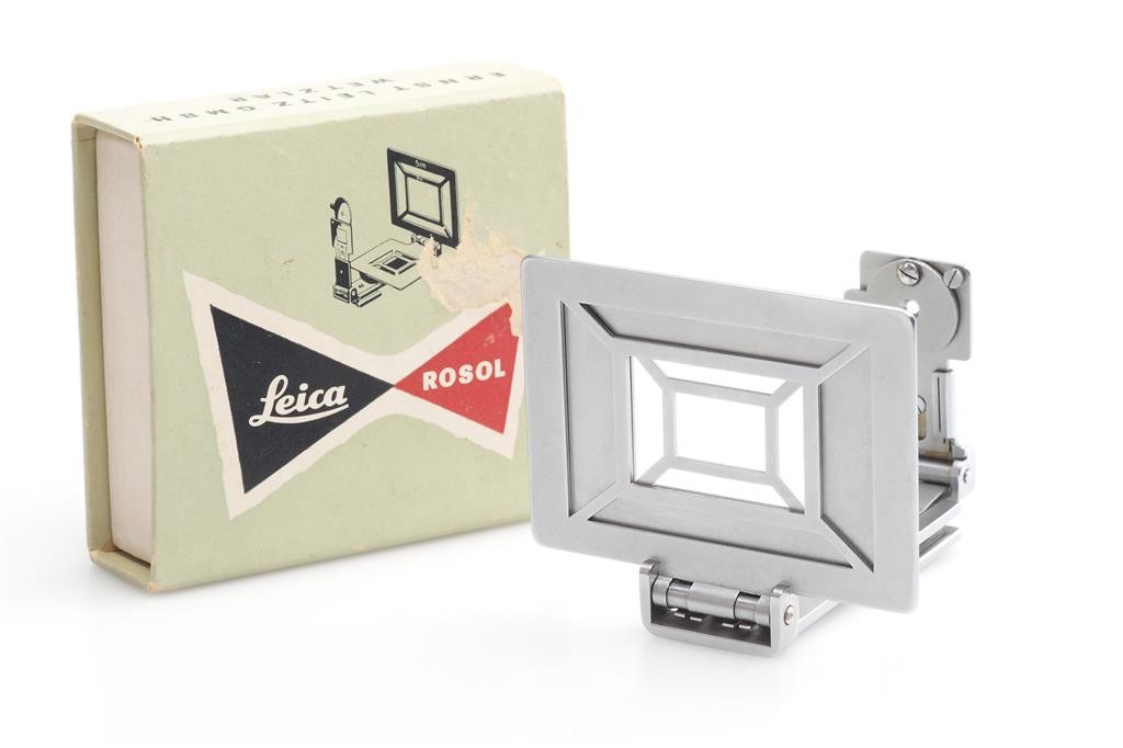 Leitz Leica Rosol Frame Finder Chrome 5Cm 9Cm 13.5Cm W. Box