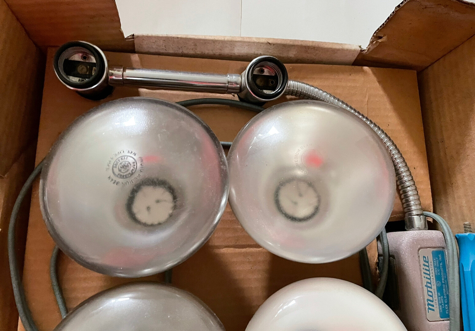 Mobilite Industrial Home Movie Lighting Flex Model 500 W/ Box & 4 Bulbs NOS