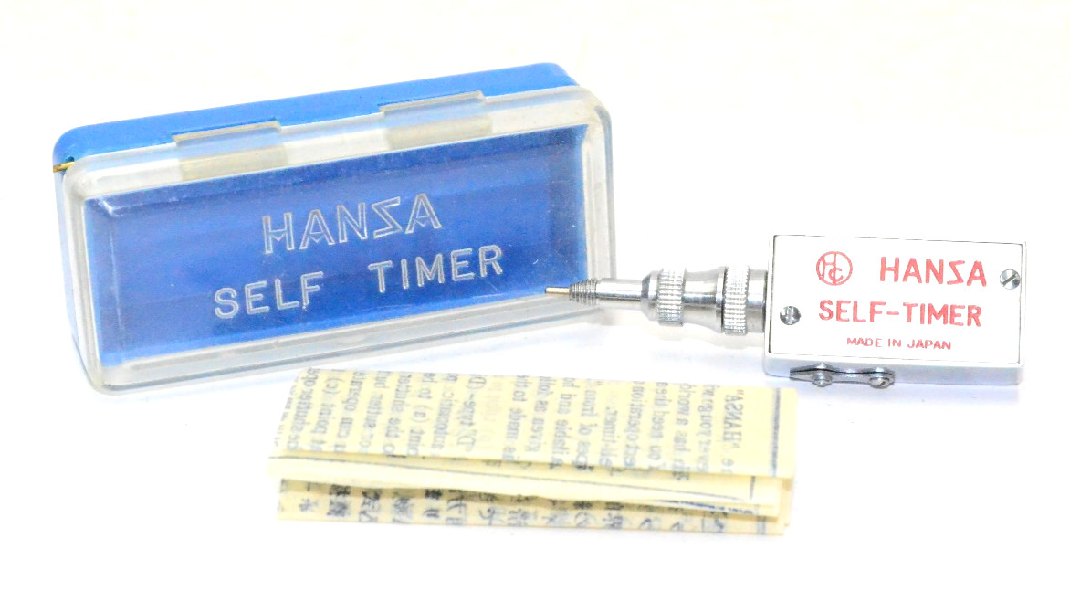 Hansa Mechanical Self Timer made in Japan [ NEAR MINT w/ Case & Manual ] Works