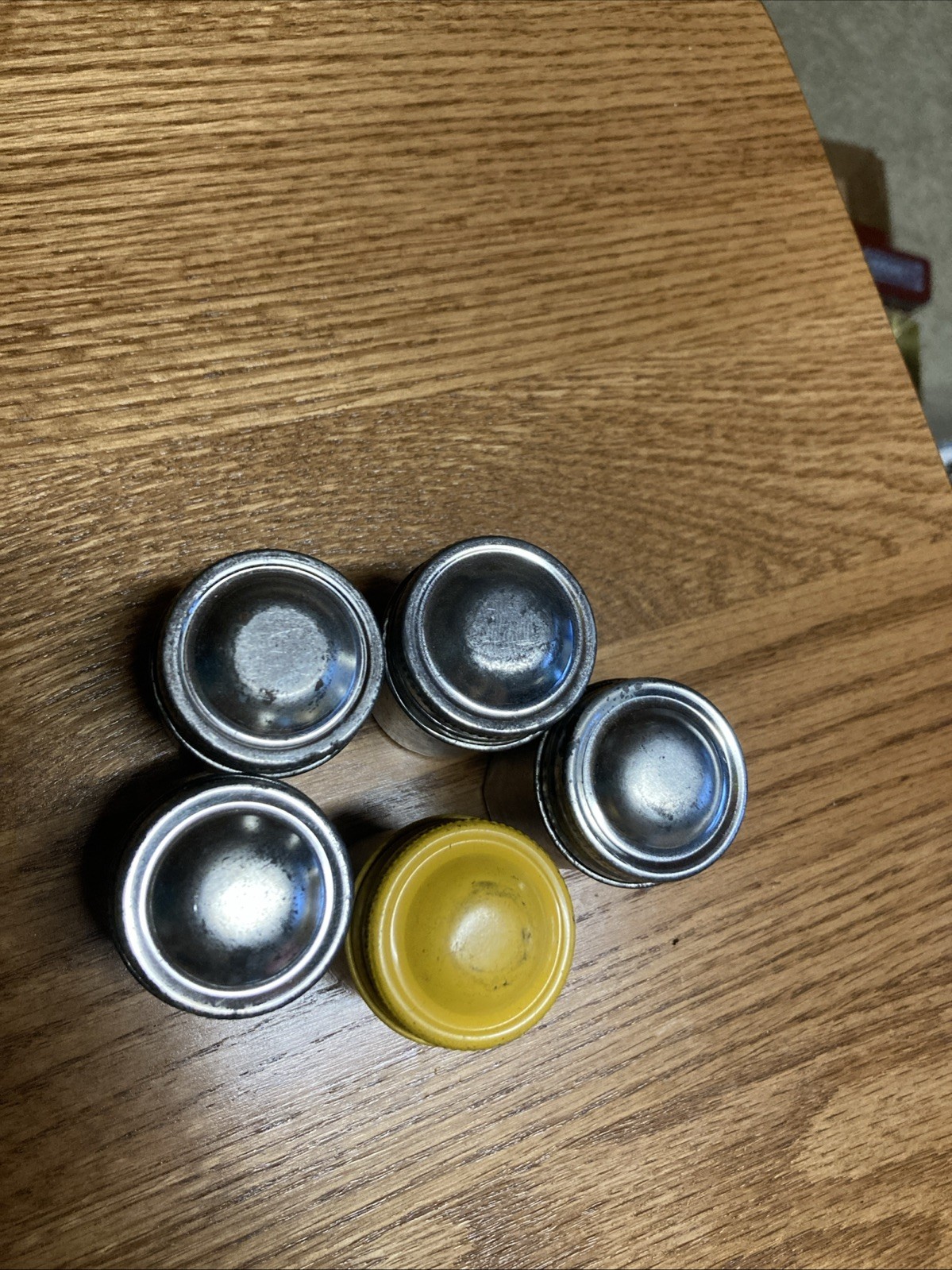 Vintage Lot of 5 Metal Aluminum 35mm Film Can Canisters