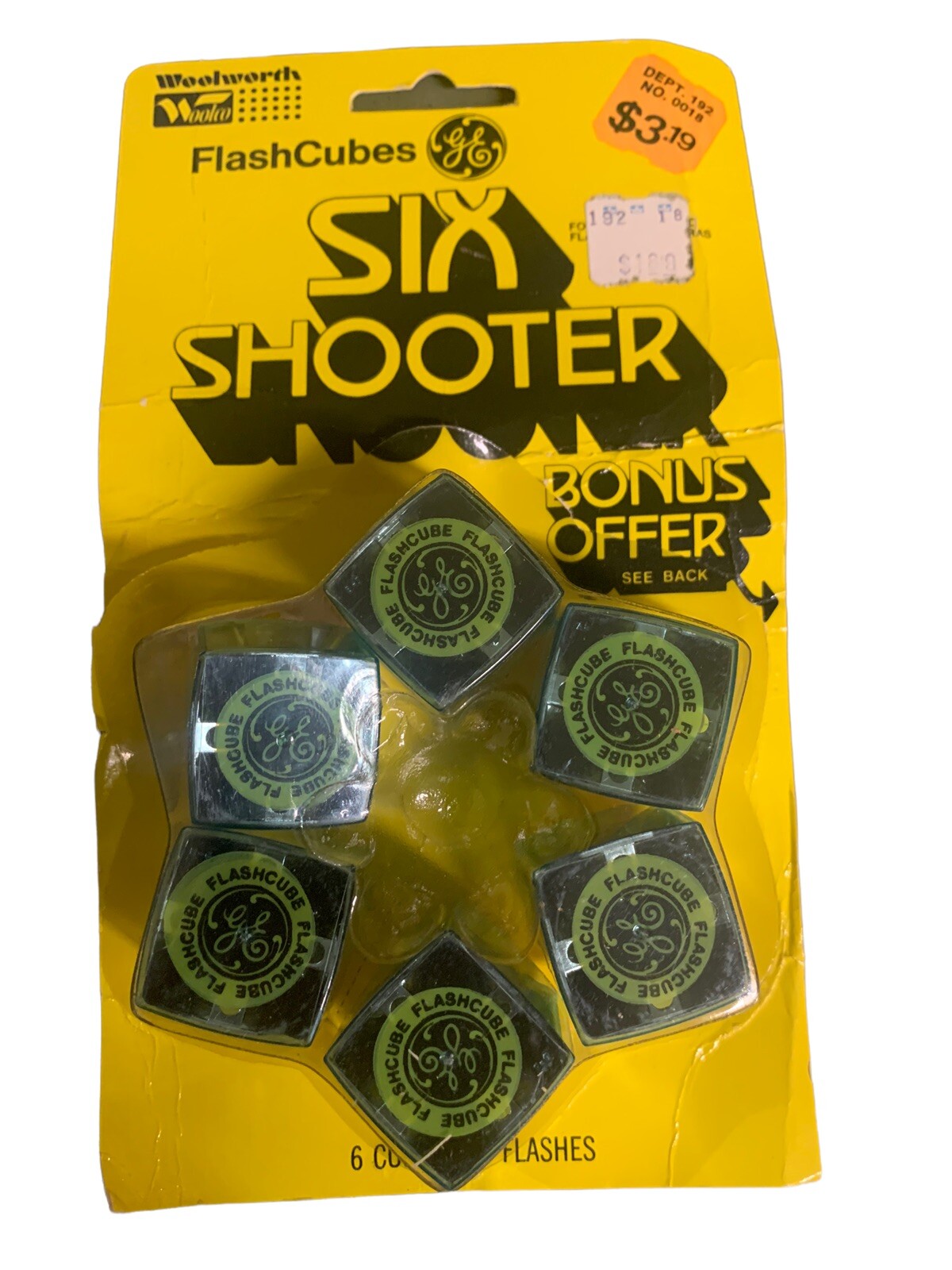 Vintage GE Flash Cubes Six Shooter Old Stock