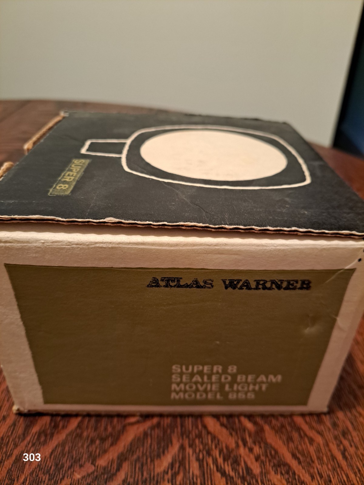 Atlas Warner Super 8 Sealed Beam Movie Light Model 855 w/ Box