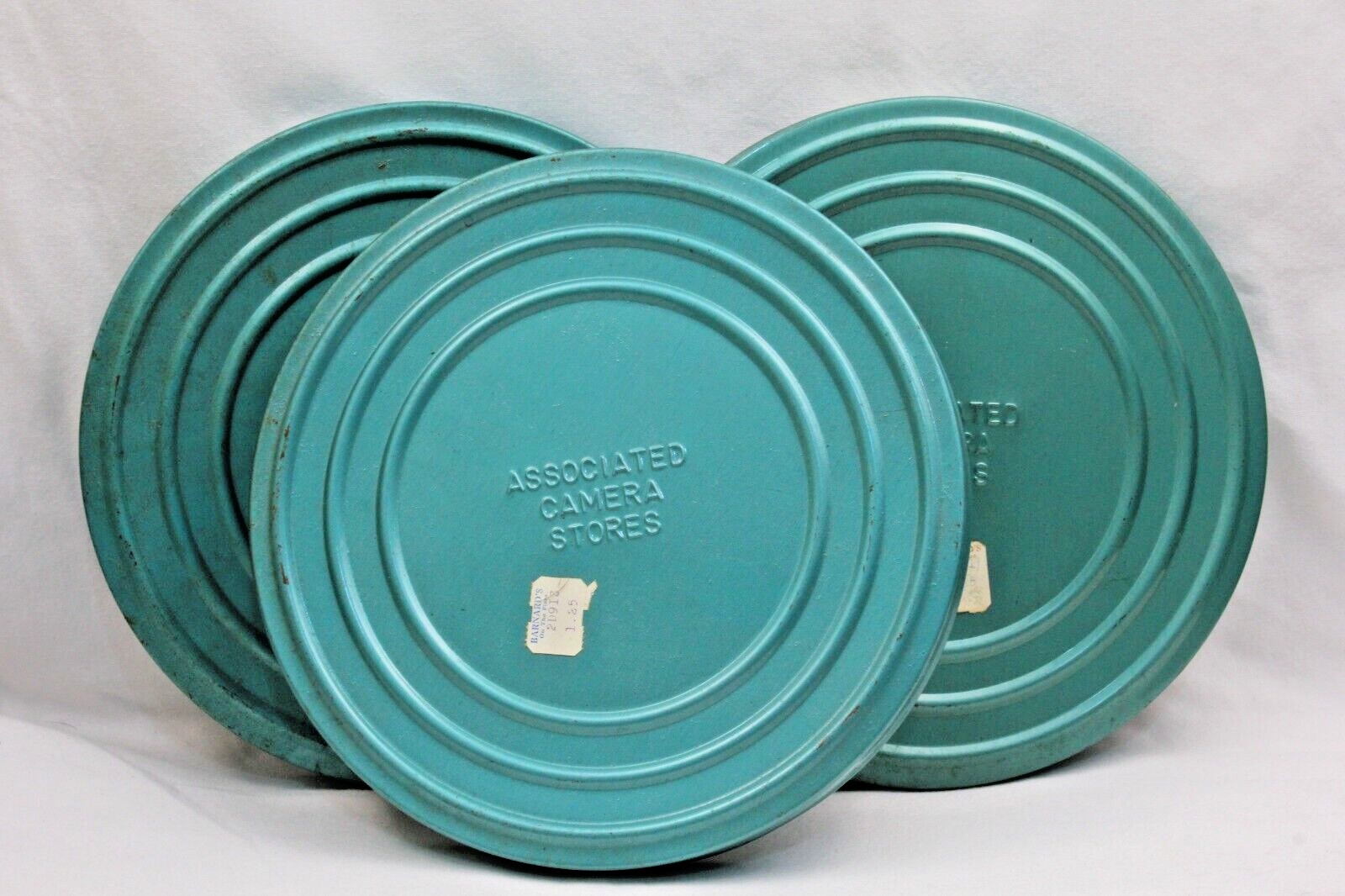 3 Reelane Thread-O-Matic Camera Film Reels Vintage Green 7”
