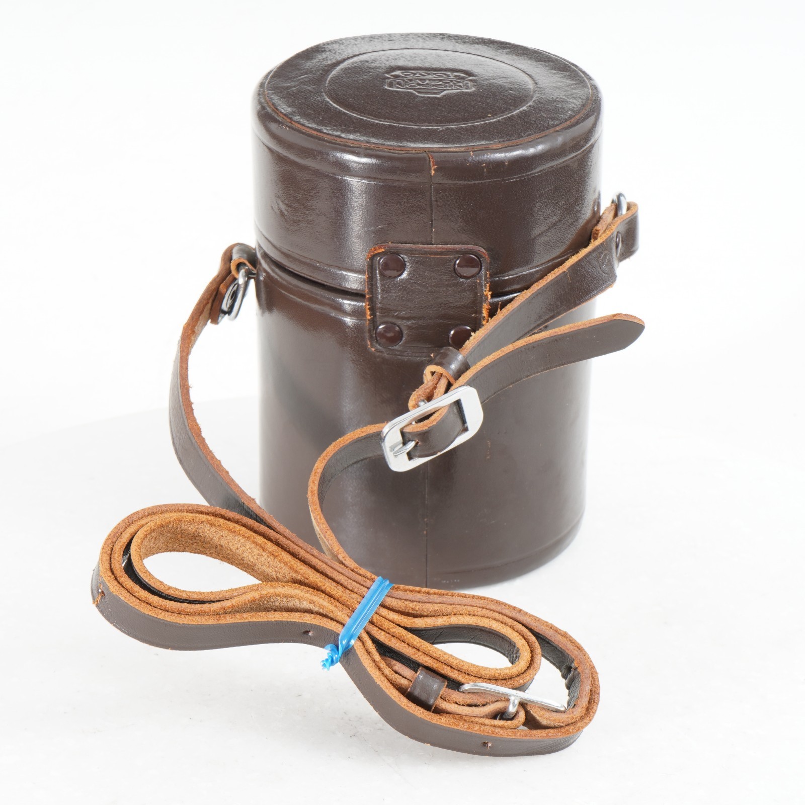 :[EX+++] Nikon Genuine 4½” Tall Brown Leather Lens Case w/ Strap