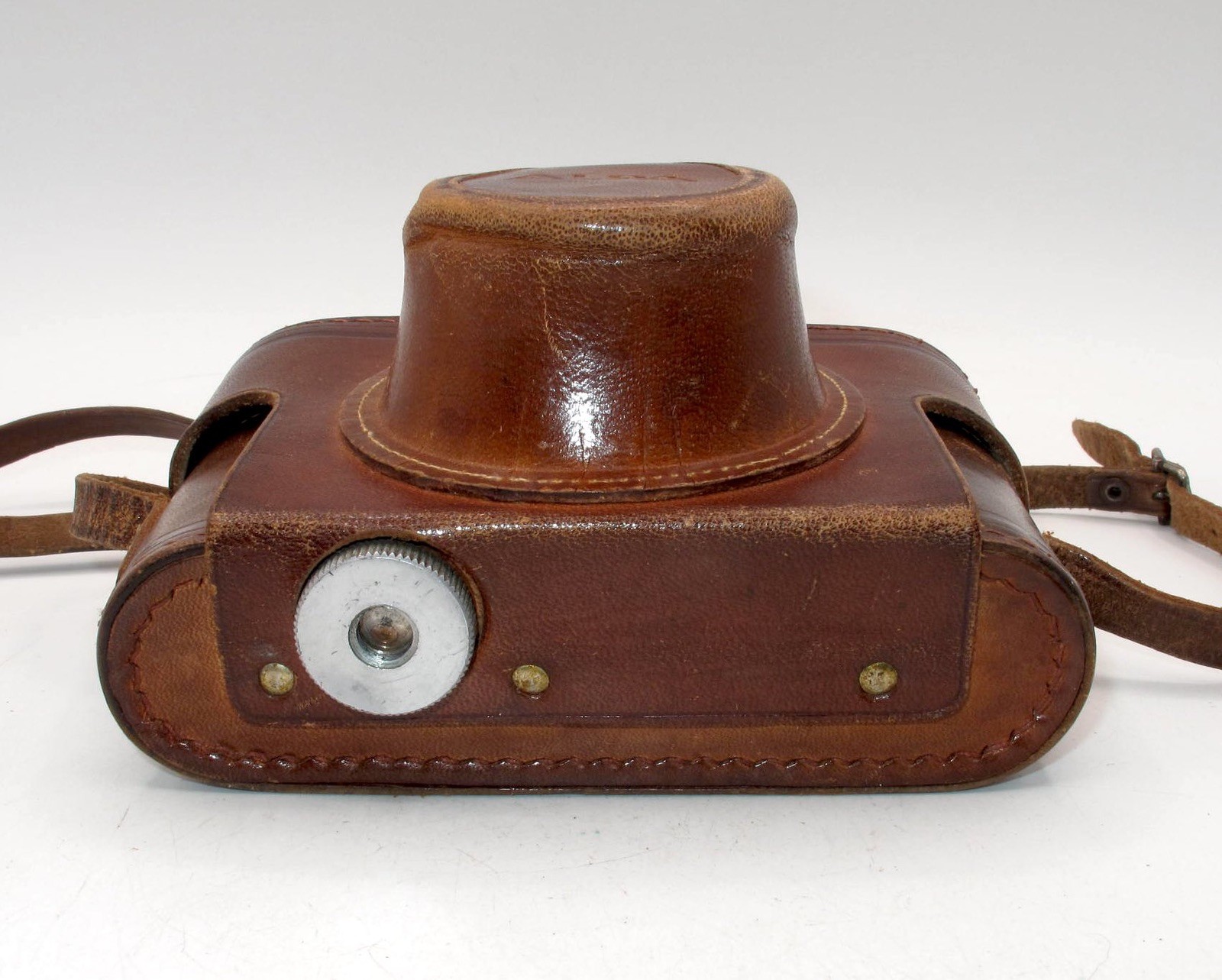 *BEAUTY* ALPA REFLEX BROWN FITTED LEATHER CASE W/FULL STRAP-GREAT CONDITION