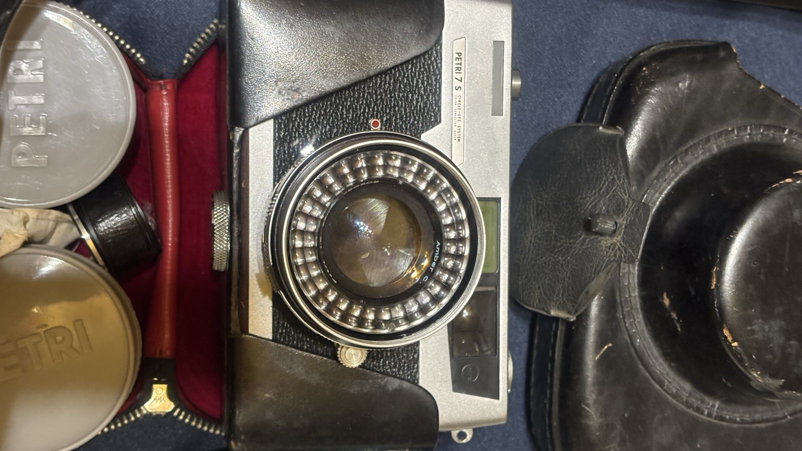 Lot Of Vintage Camera Gear,Lenses, Flash,Petri 7,Keystone 8mm,Mansfield Reporter