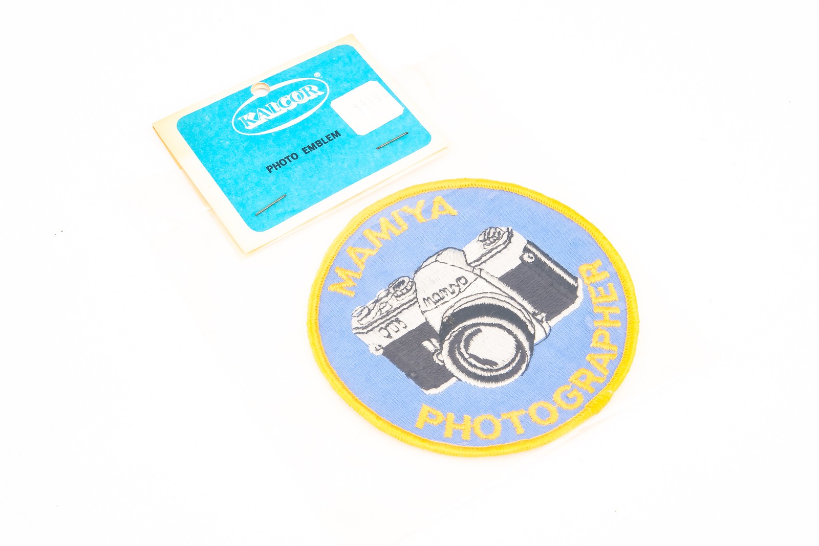 Mamiya Photographer Camera Shirt Jacket Patch Blue & Gold 4” By Kalt MINT V26