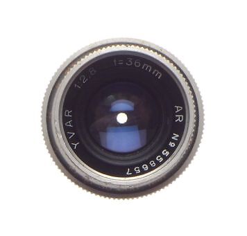 Kern paillard Yvar 1:2.8 f=36mm ar bolex b8 film camera lens caps case no558657