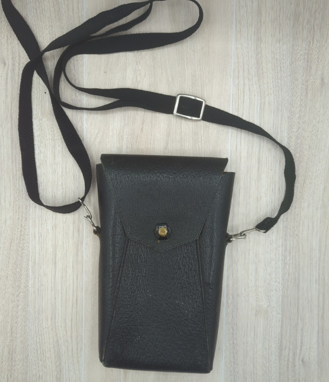 Antique Kodak Camera Bag Black Leather 7″ Long