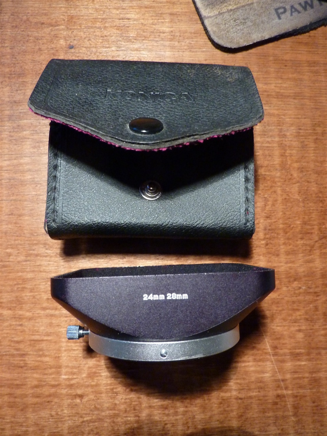 Konica Hexanon 24mm 28mm Metal Lens Hood Shade Plus Case