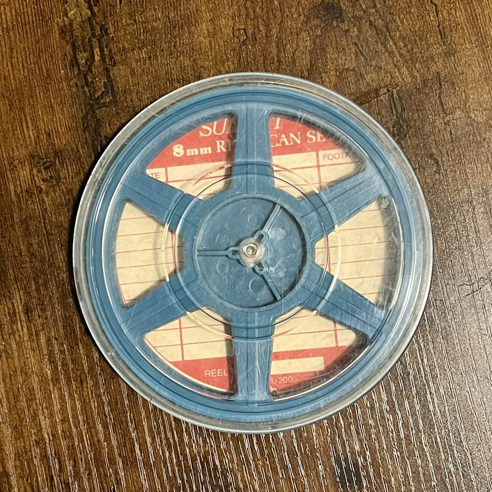 Vintage Sunset 8mm 400 ft Plastic Movie Film Reel & Container Canister Case
