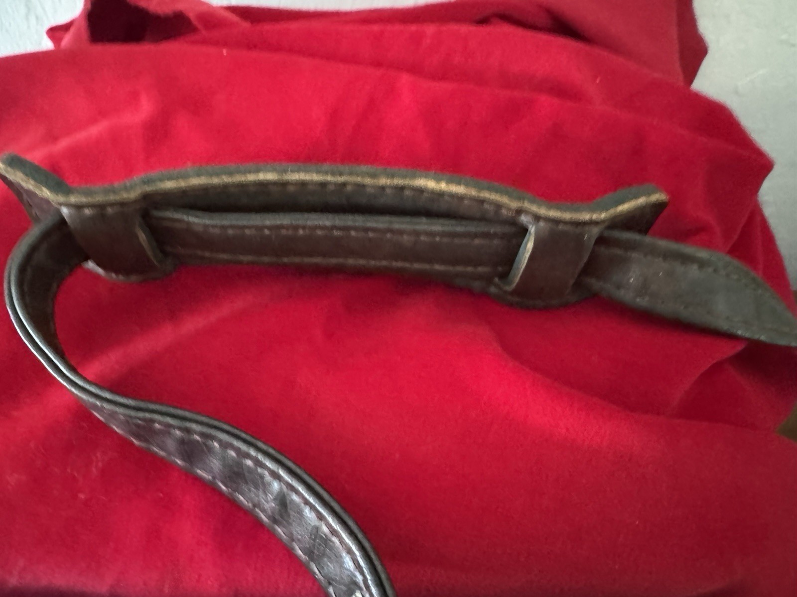 Vintage Camera Case w Film Compartment Hard Body Shoulder Strap Brown Vinyl