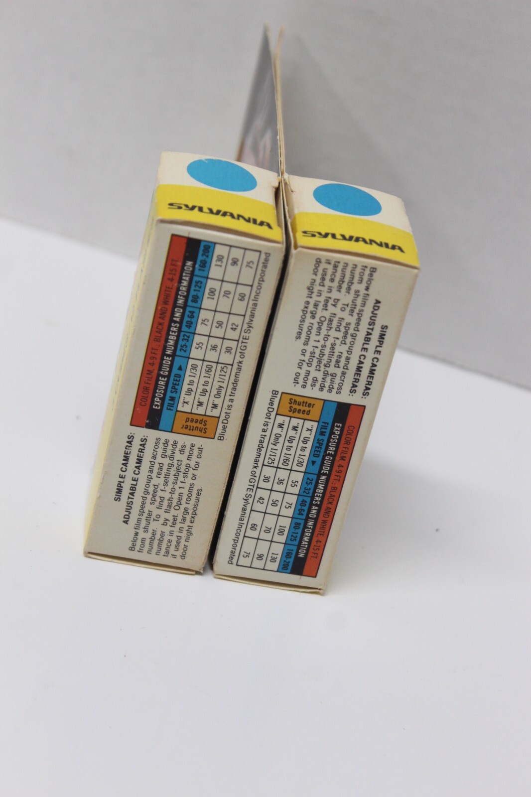 2-Packs! New Vintage Sylvania Blue Dot Flashcubes (6 Cubes/24 Flashes) NOS
