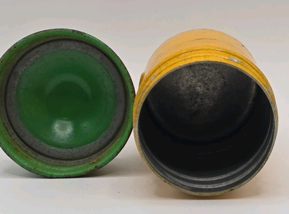 Vintage Kodak Film Metal Canister Container Green Cap 35mm