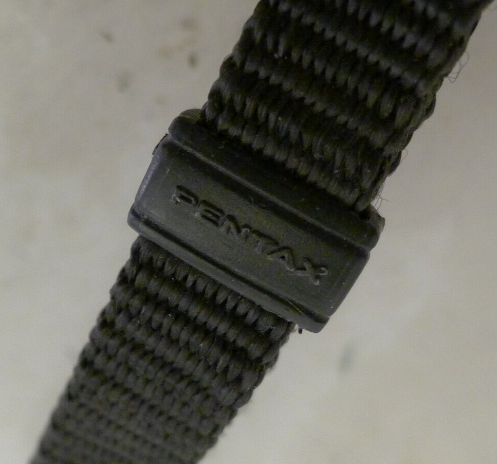 Pentax Adjustable Nylon 1 7/16″ Camera Neck Strap Black W/Metal Adjusters – S24