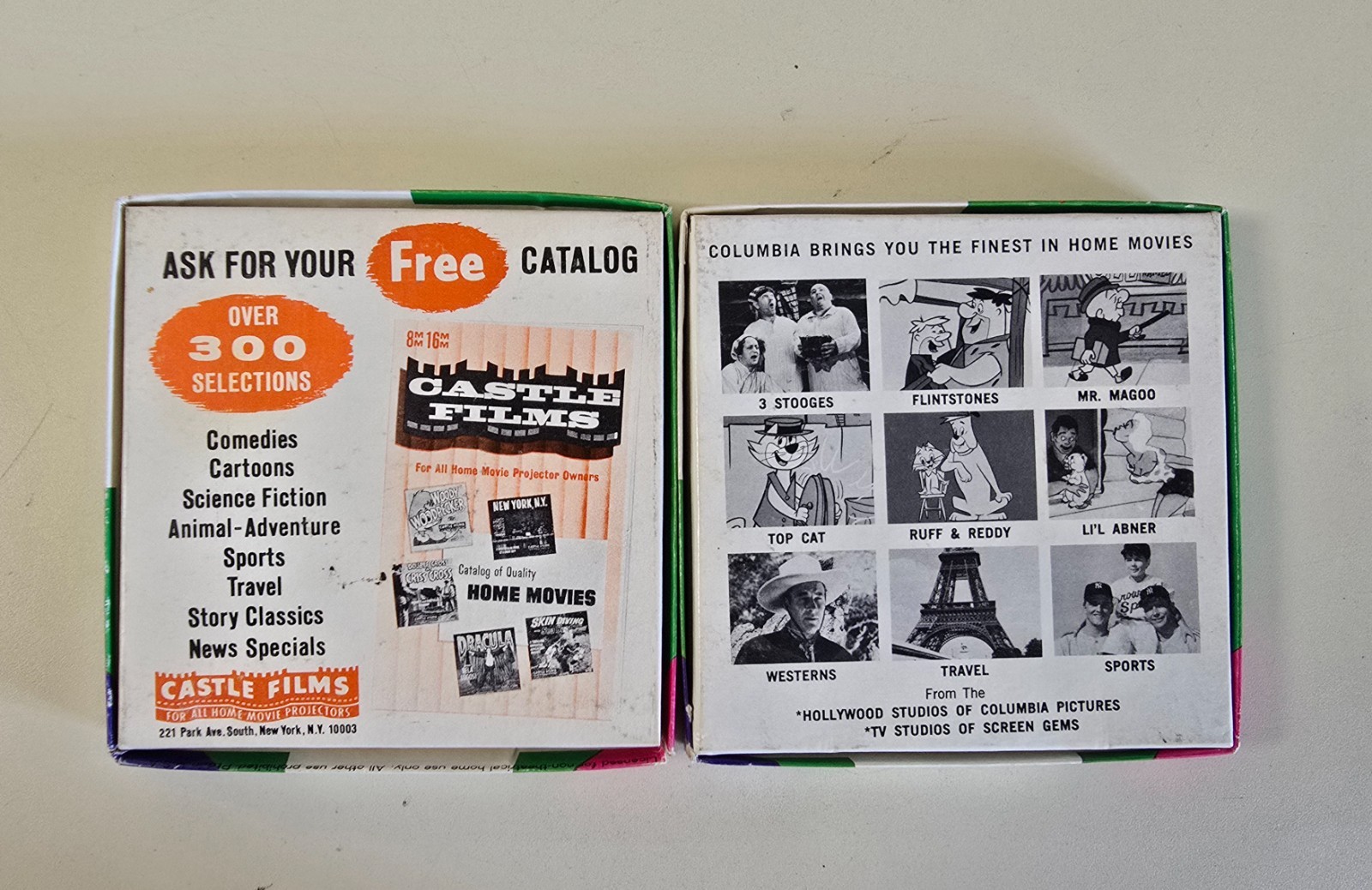Vintage The Three 3 Stooges “Idle Roomers” + “Hold That Lion” 8mm Movie LOT-2
