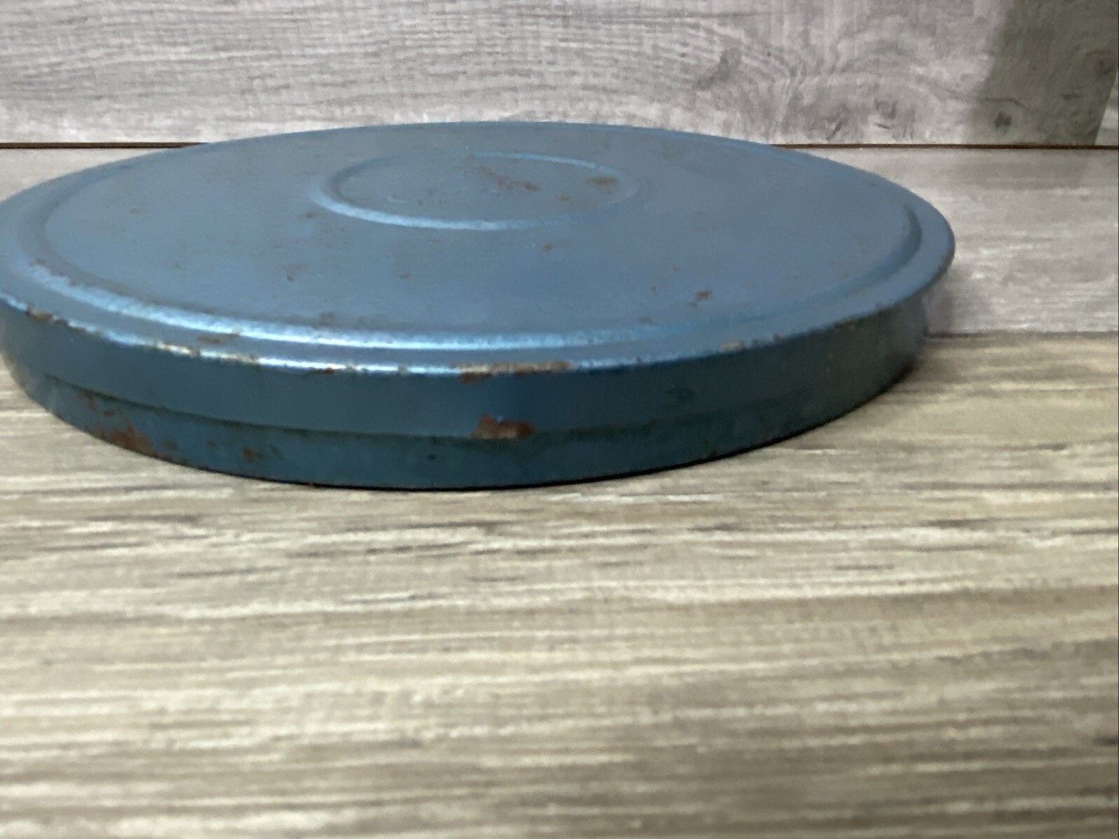 VTG Compco Corp Blue Film Reel With Can Metal Chicago 8mm 400 Feet AMC K-Mart