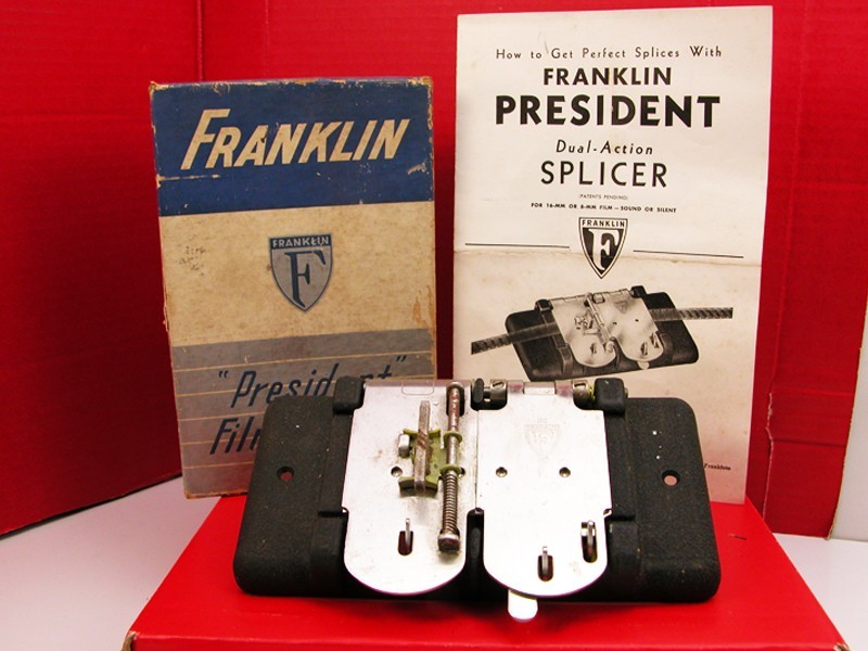 Working Franklin 16mm & Regular 8mm Movie FILM SPLICER With Box & Instructions