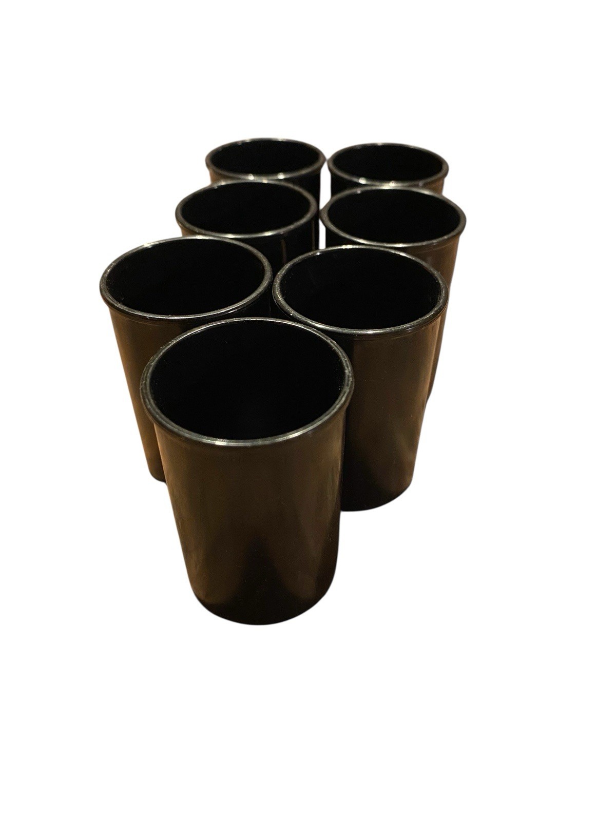 Genuine Vintage Lot of 7 Empty Black Plastic 35mm Film Canisters without Lids