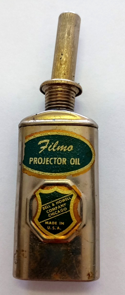 1896 FILMO OIL CAN TIN PROJECTOR NEEDLE OILER BELL & HOWELL CHICAGO IL USA EMPTY