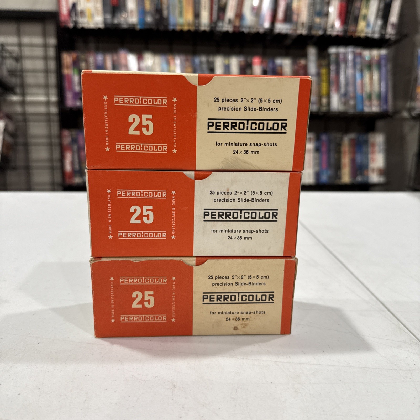 Perro Color Glass 2×2 Precision Slide Binders 3 Boxes 25 ct Each 24mm x 36mm NOS