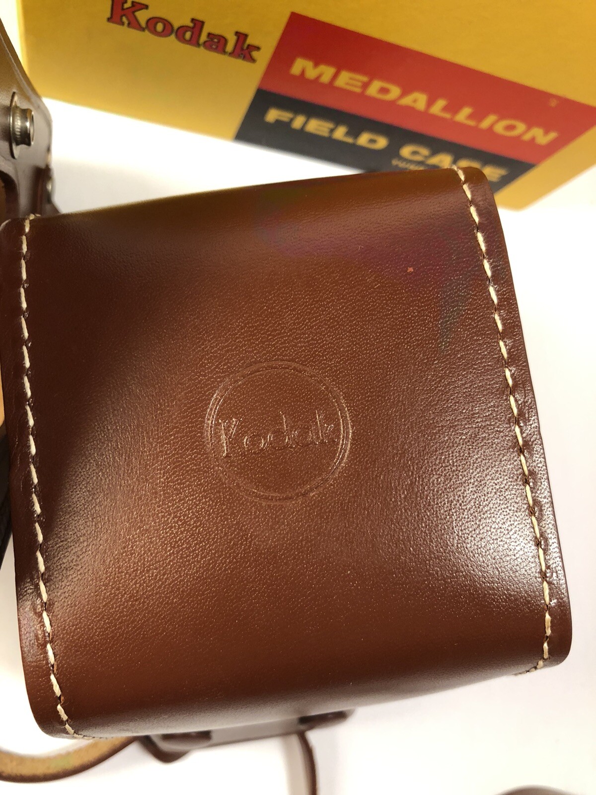 Rare Kodak Medallion Field Camera Case New In Box Leather Vintage Turret Model