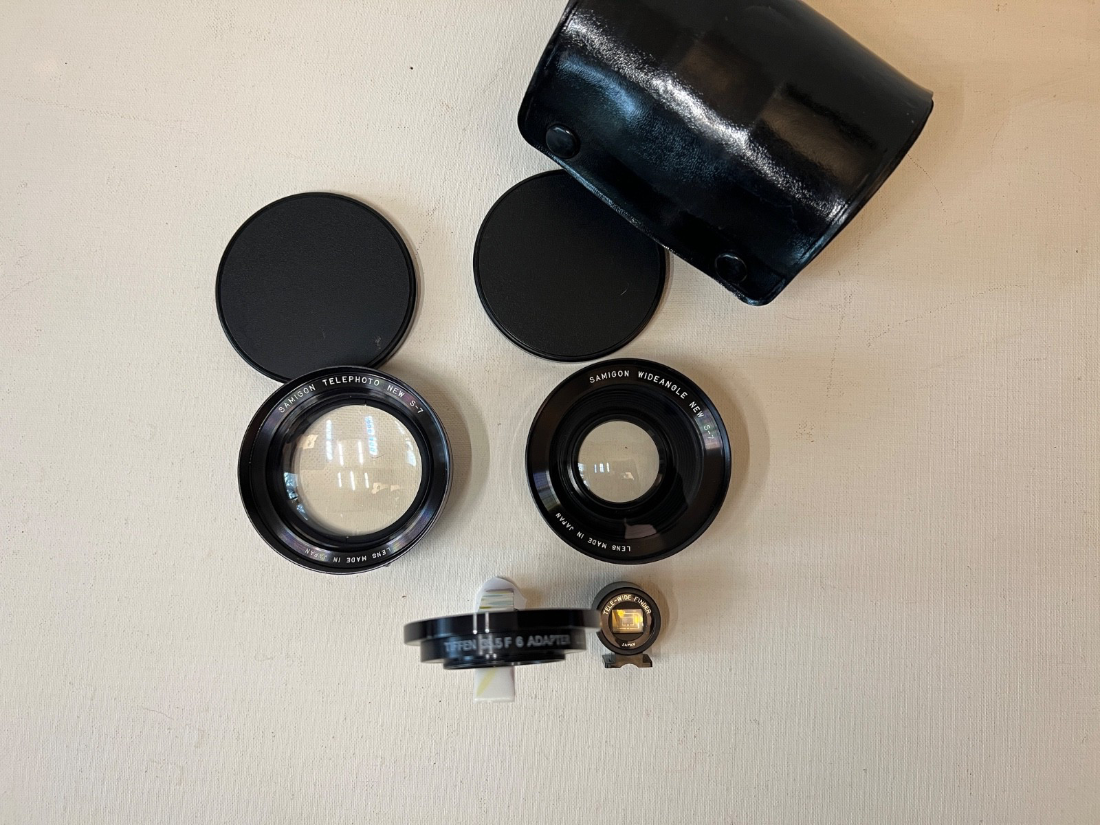 Samigon Wide Angle & Telephoto 2 LENS Set w/ case, Telewide Finder, Tiffen 35.5F