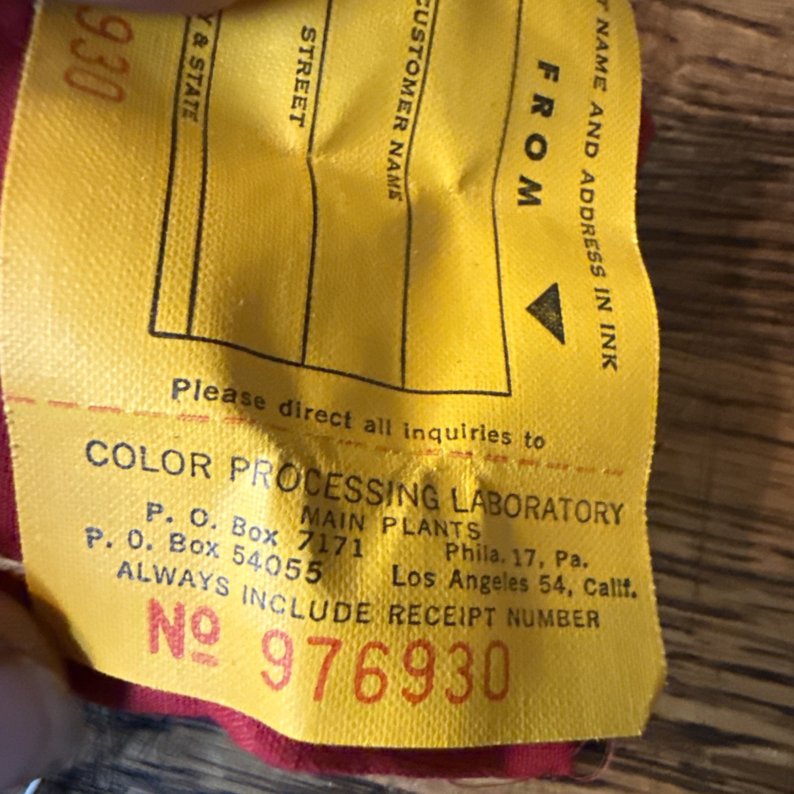 Vintage 1950s Kodachrome Film Box Pre Paid Shipping Label Mailer & Bag NOS