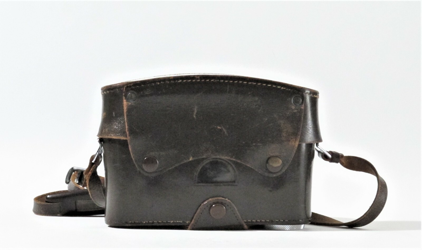 Leica Brown Hard Leather Camera Case w/Strap
