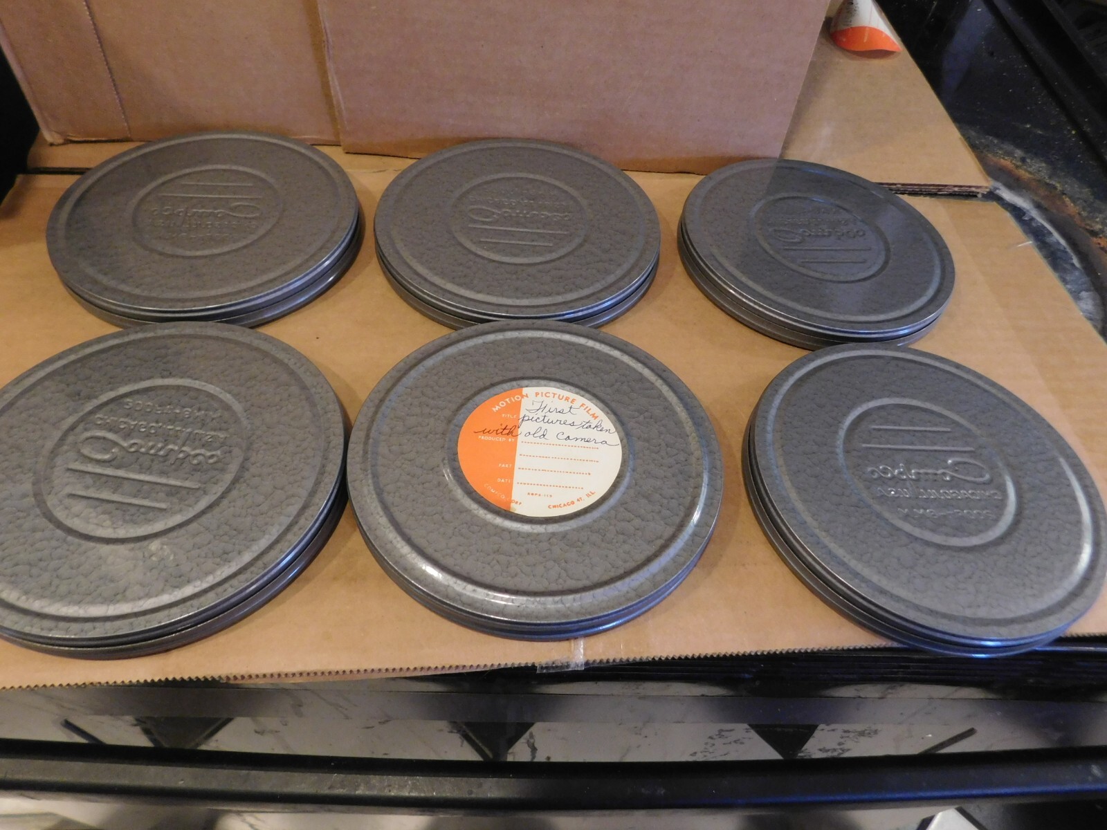 VINTAGE COMPCO REEL CHEST W/CASES AND REELS