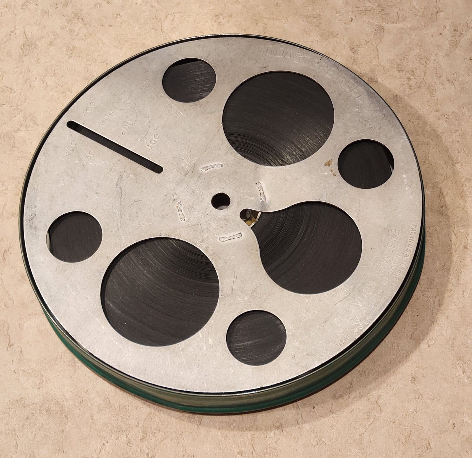8mm FILM & METAL CANISTER GREEN LABELED FOOTBALL GAME