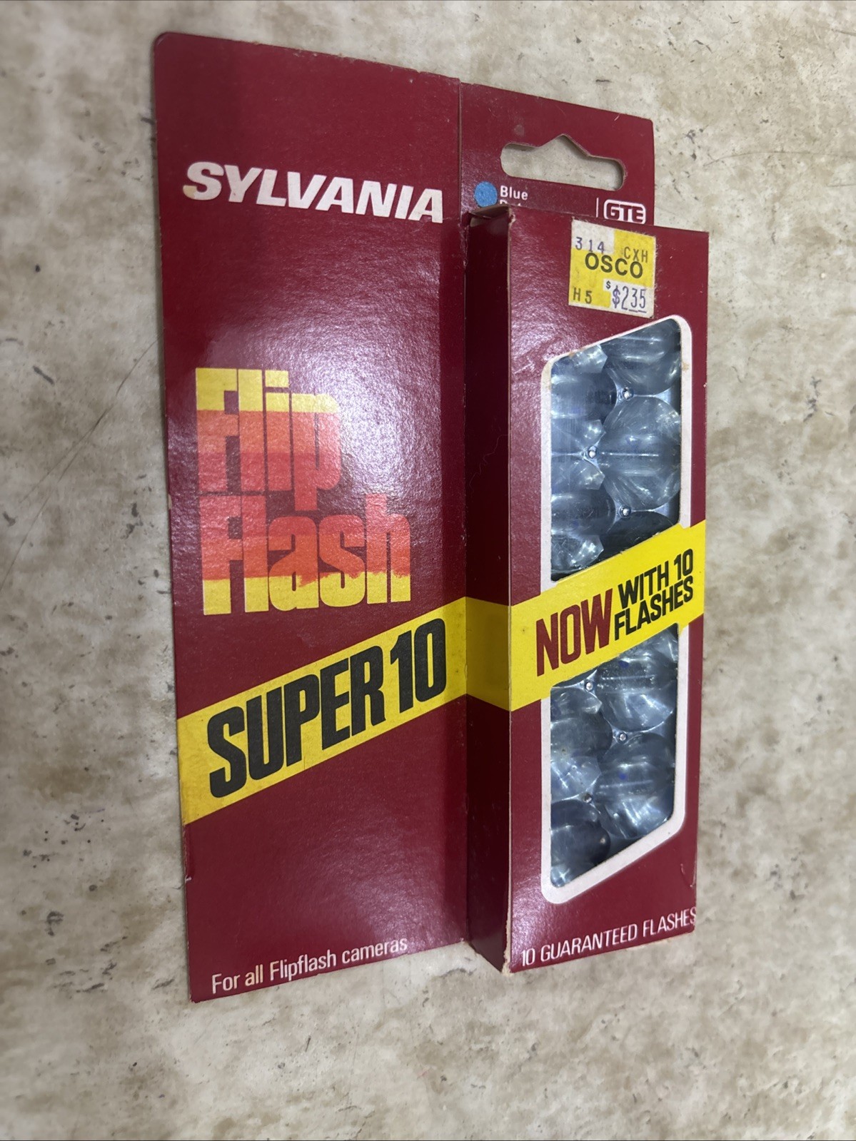 PAIR OF SYLVANIA Flip Flash Super 10 Flipflash Camera Flashes, Vintage, NOS