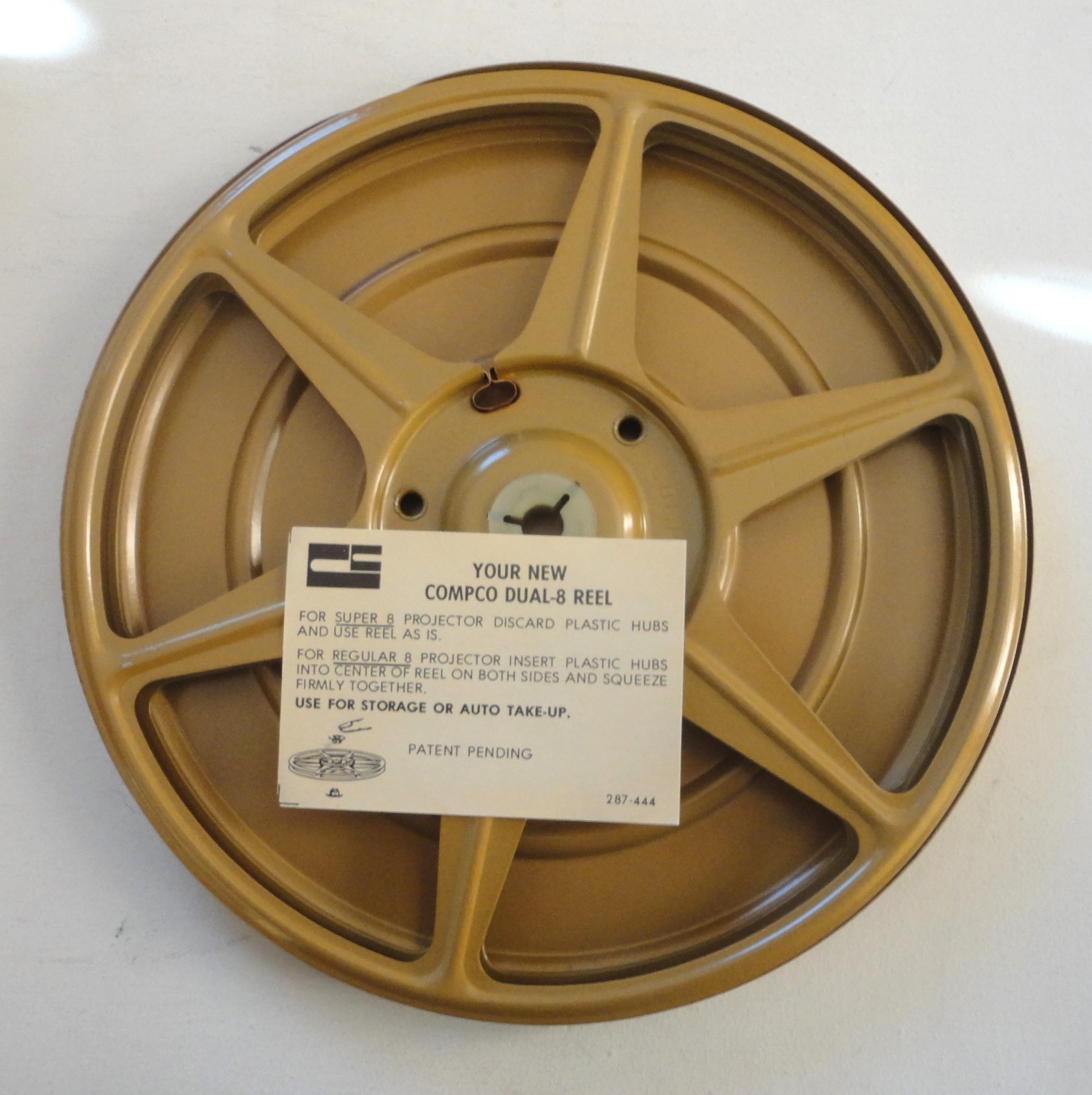 4 New Old Stock Compco Super 8 Dual 8 MM Movie Reel Hubs Storage Cases Chicago