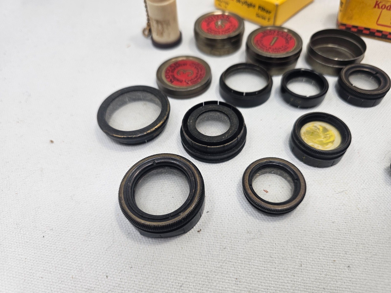 Vintage Pickwik 50mm Graf Lens Bakelite Camera Lot Kodak Filters Ansco Film