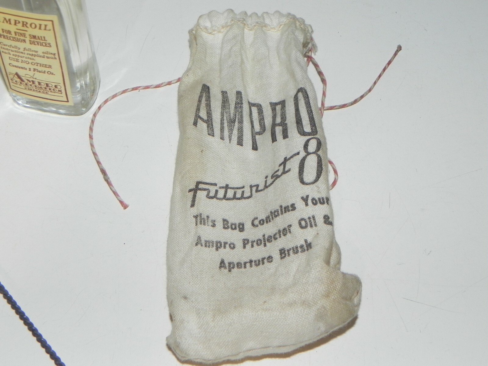 Vintage New AMPRO Movie Projector oil in Original box with bag and cleaning tool