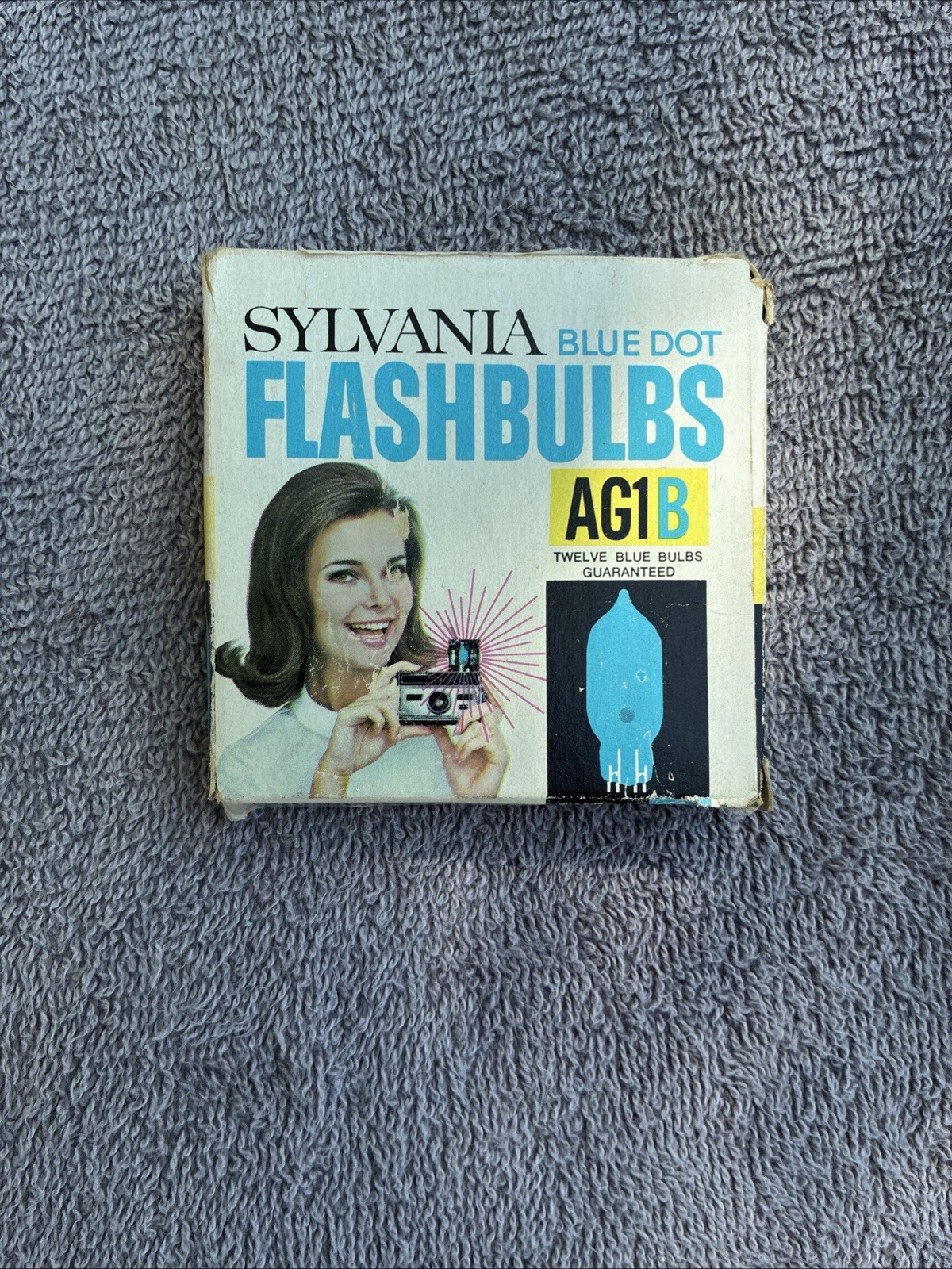 Vintage Sylvania AG1B Blue Dot Flashbulbs NEW 12 Bulbs Made in USA