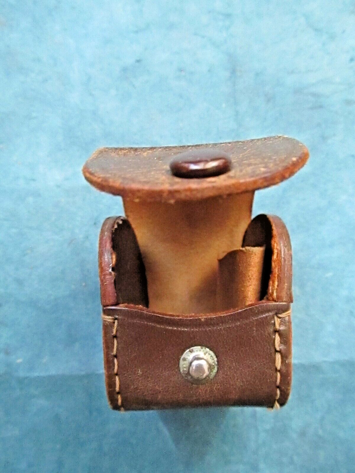 Vintage brown leather camera filters/accessories holder by Lord